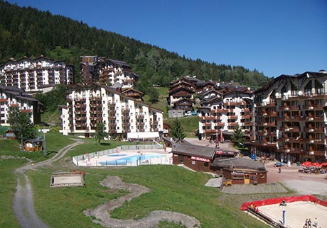 View from balcony in summer